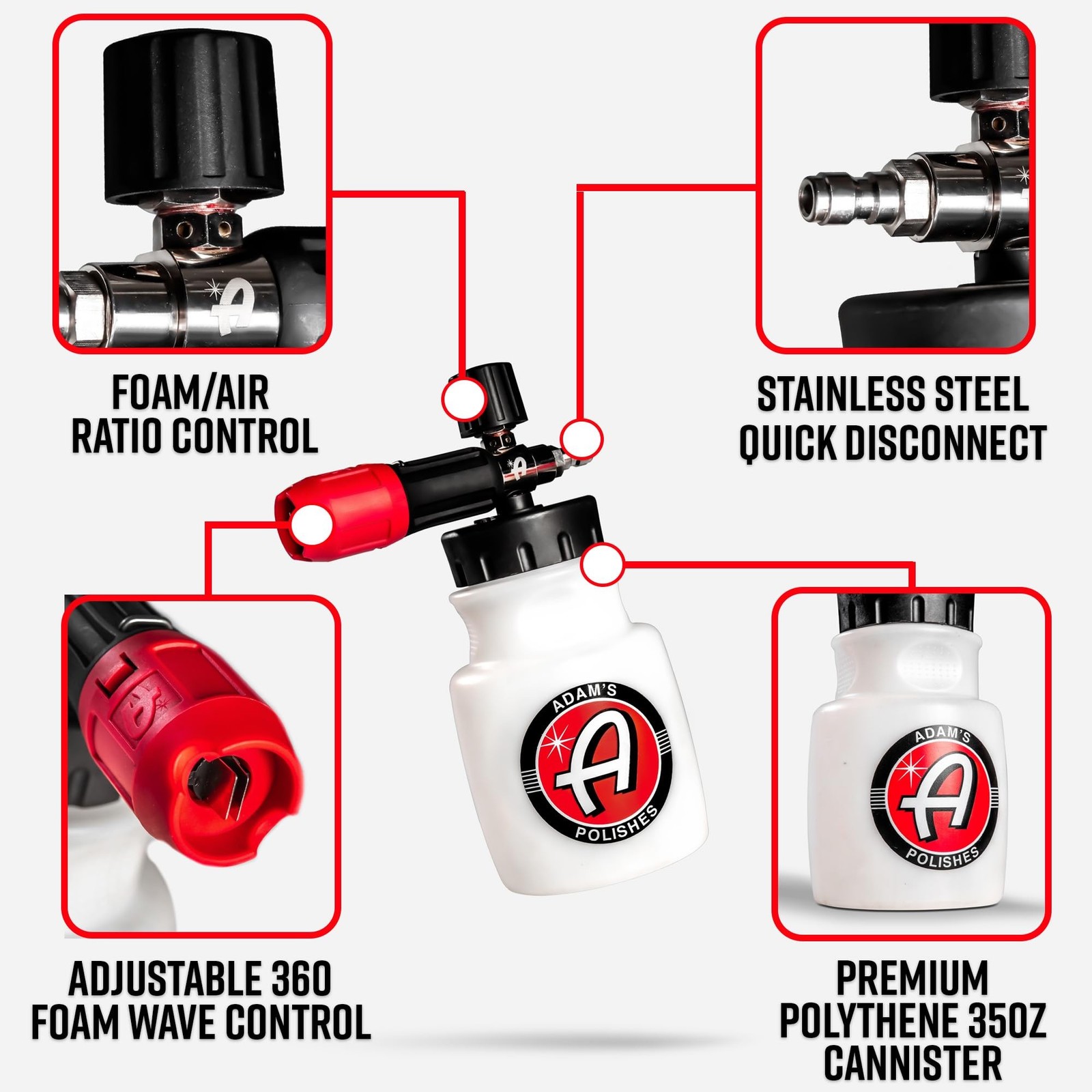 Adam’s Polishes Premium Foam Cannon – Soap Sprayer for Car Wash | Sprayer Can…