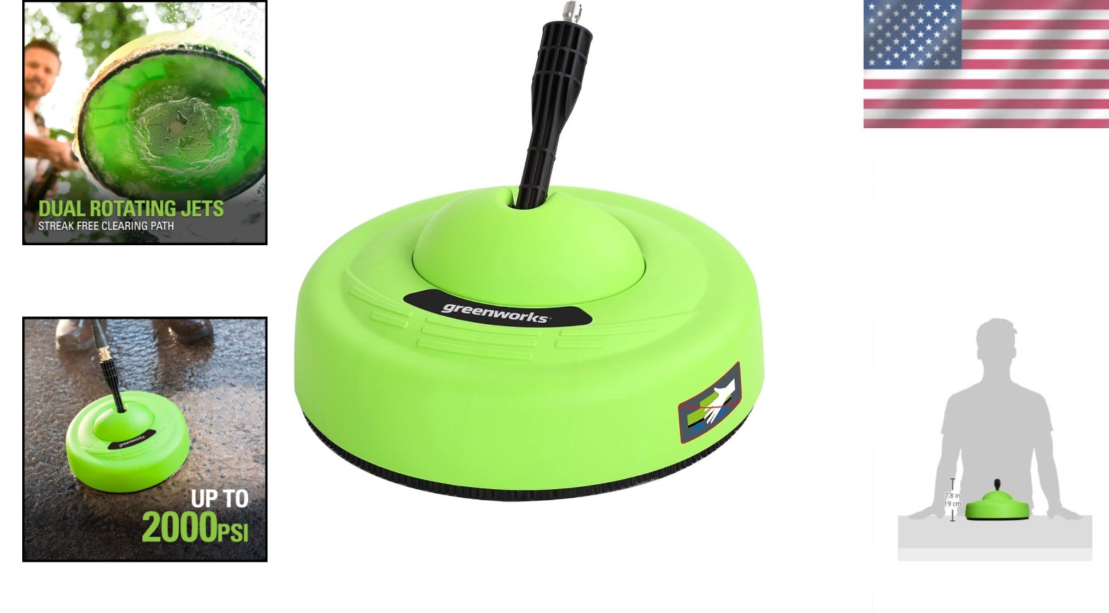 Pressure Washer Surface Cleaner Attachment Quick Connect