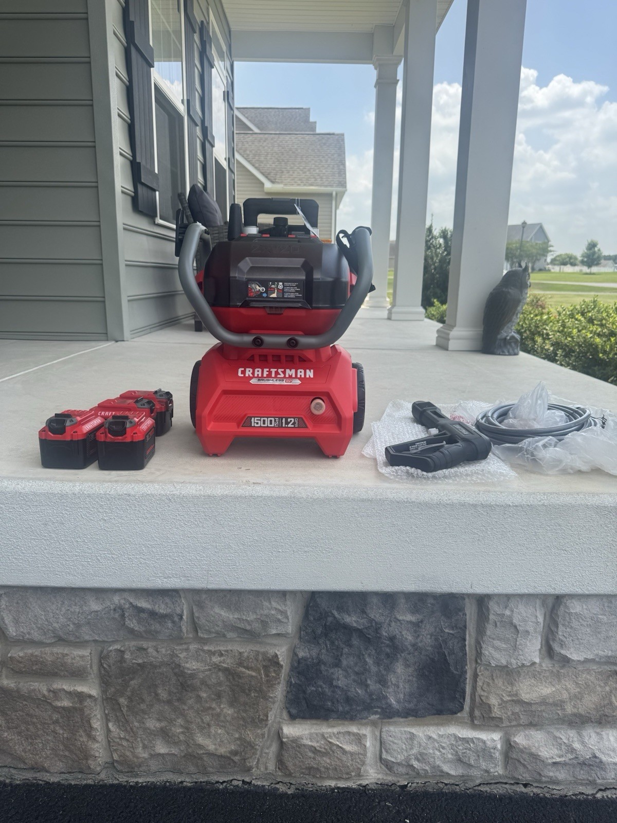 Craftsman V20 1500 PSI Cold Water Pressure Washer with 2 extra 9.0 ah batteries