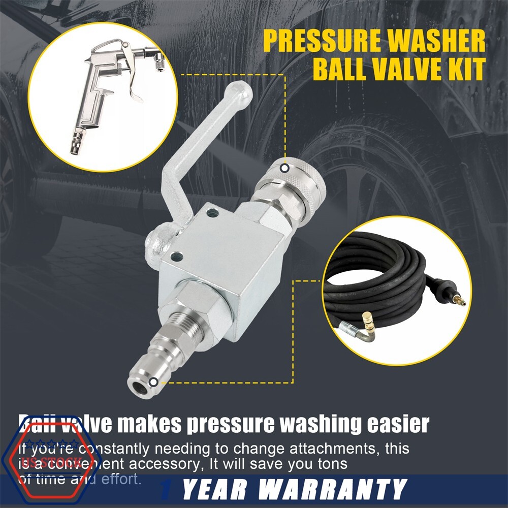 3/8″ Ball Valve 4500 PSI 3/8″ fitting Female Out NEW For Pressure Washers Max