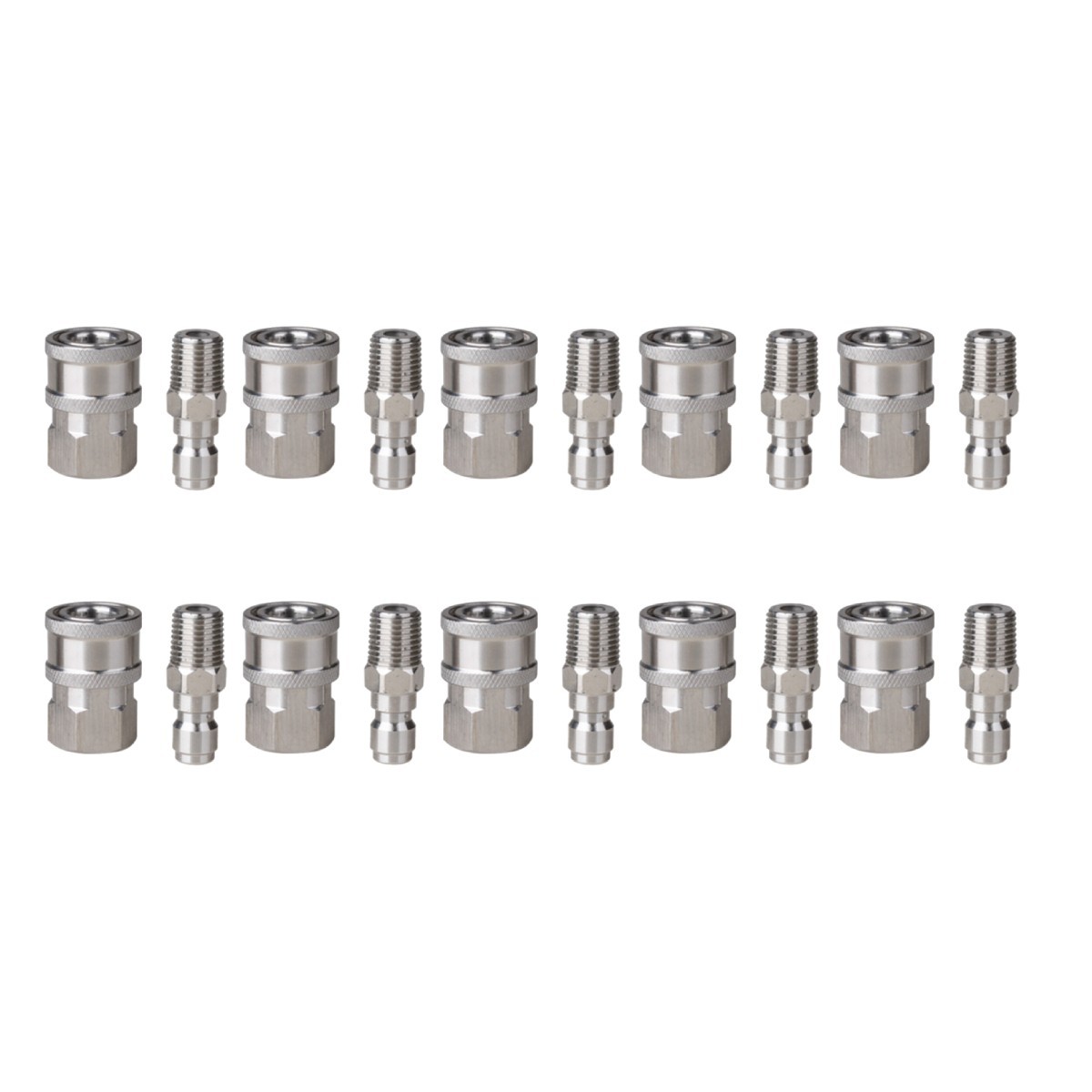 10 set 1/4″ NPT Pressure Washer Adapter Stainless Steel Quick Connect Fitting