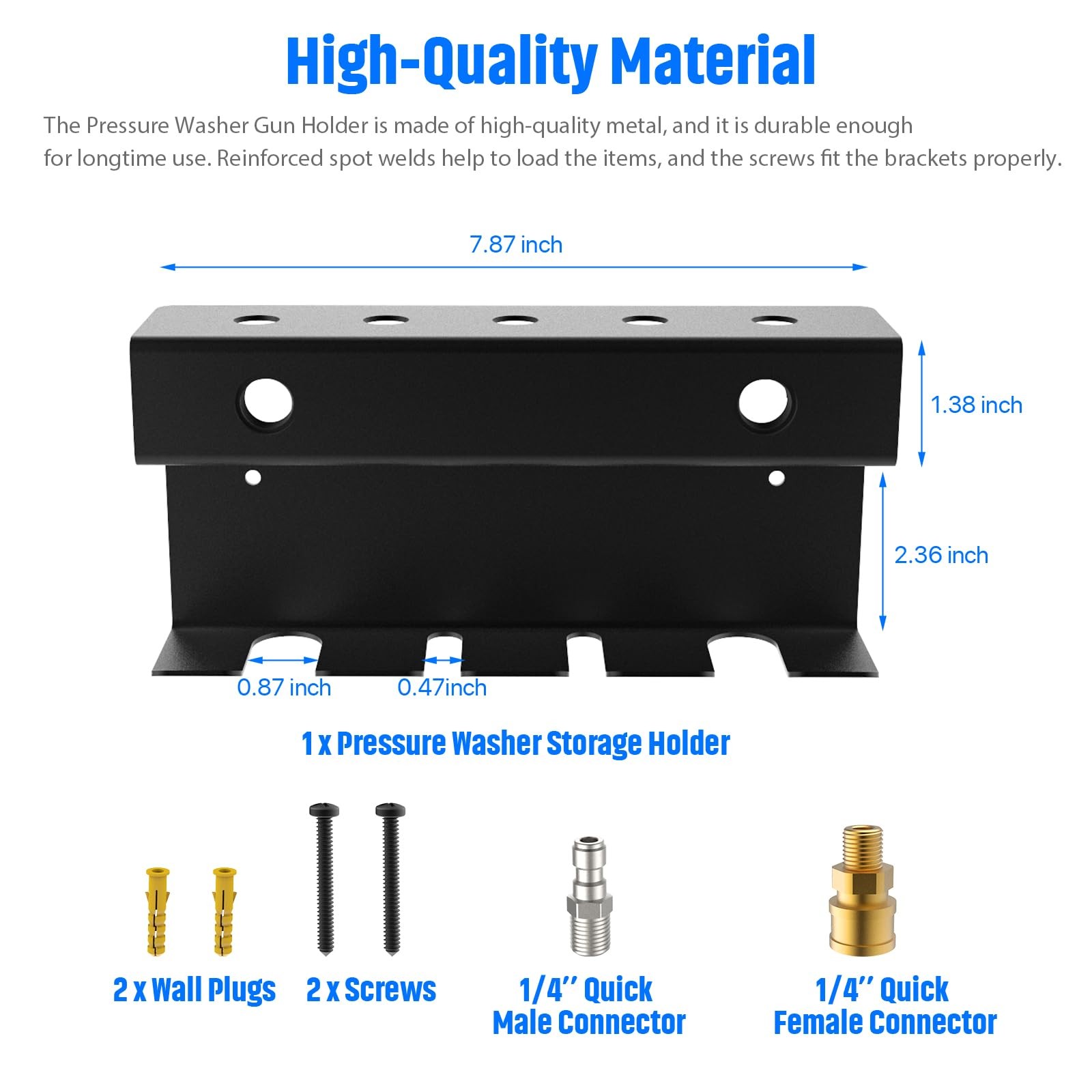 Pressure Washer Gun Holder, Power Washer&Snow Foam Cannon Quick Disconnect To…