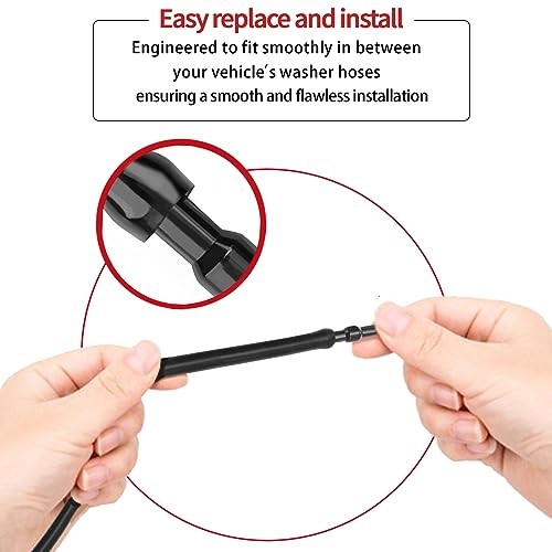 Universal Windshield Washer Hose Connectors, I-Type Wiper Hose 10PCS I-Type