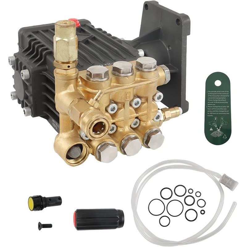 High Pressure Washer Pump 4400 PSI 4 GPM Removable Relief Valve Installation Kit