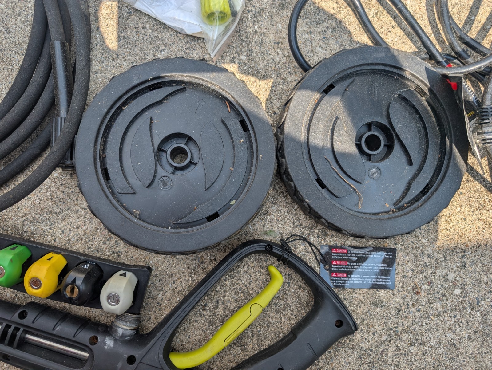 Sun Joe SPX3000-MAX PRESSURE WASHER PARTS LOT NOZZELS WAND HOSE WHEELS ADAPTERS