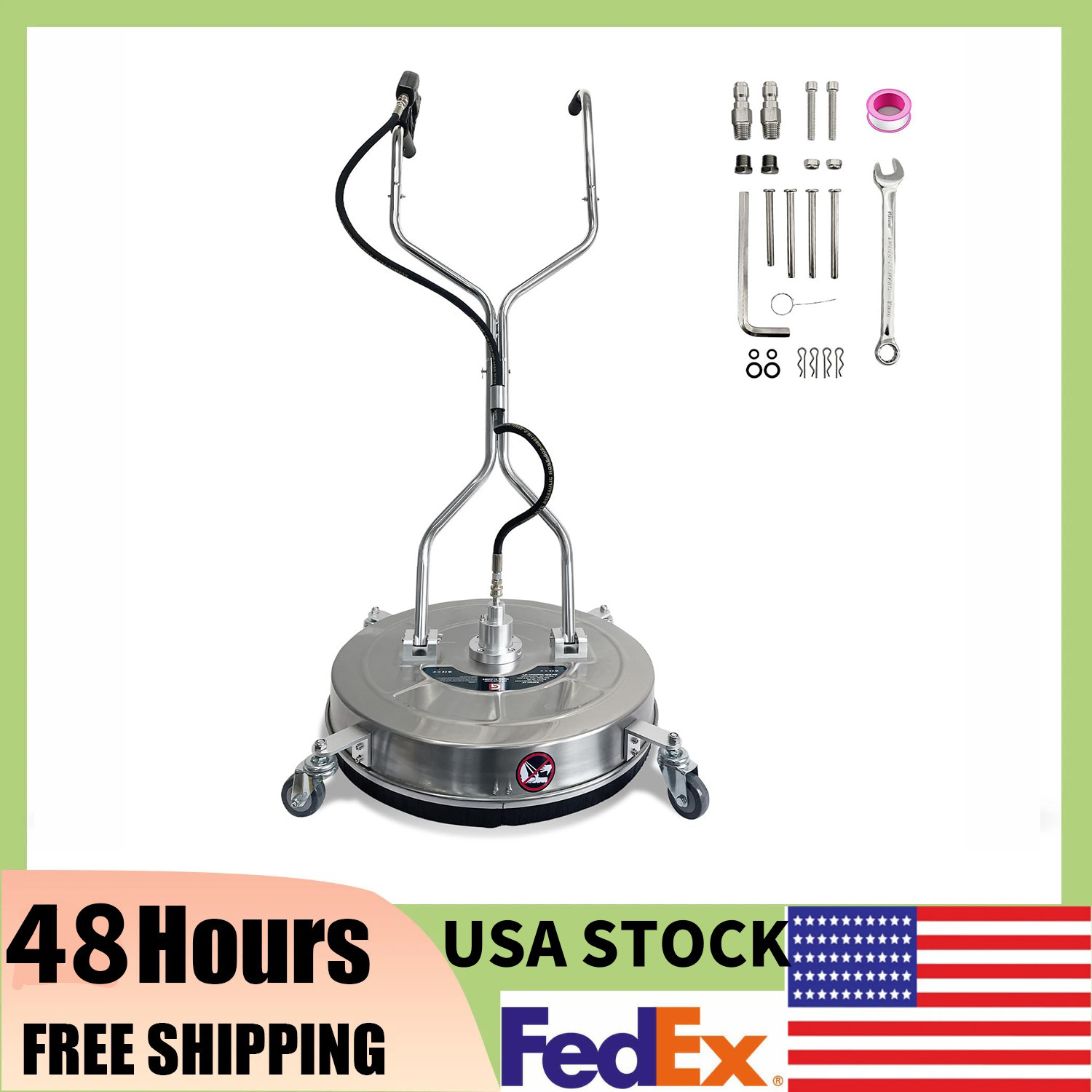 20″ Pressure Washer Surface Cleaner with Dual Handles for Sidewalks,Concrete NEW
