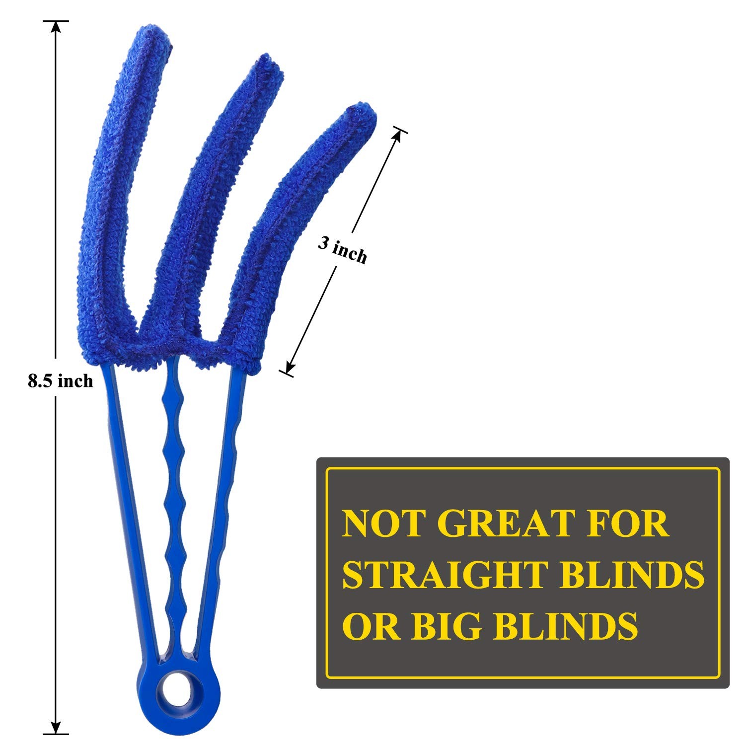 Hiware Window Blind Cleaner Duster Brush with 5 5 Count (Pack of 1), Blue
