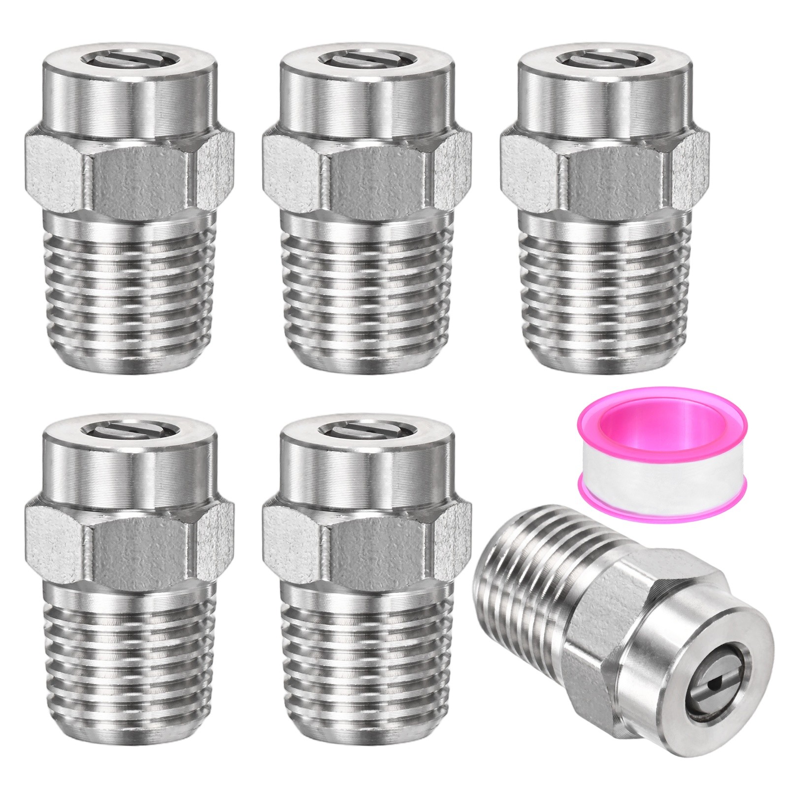 1/4″ NPT 15° Surface Cleaner Tip [6PCS] – Pressure Washer Nozzle [1.382MM Pore]