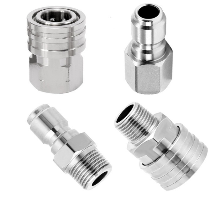 4Pcs NPT 1/4 Inch Pressure Washer Adapter Stainless Steel Quick Connect Fitting