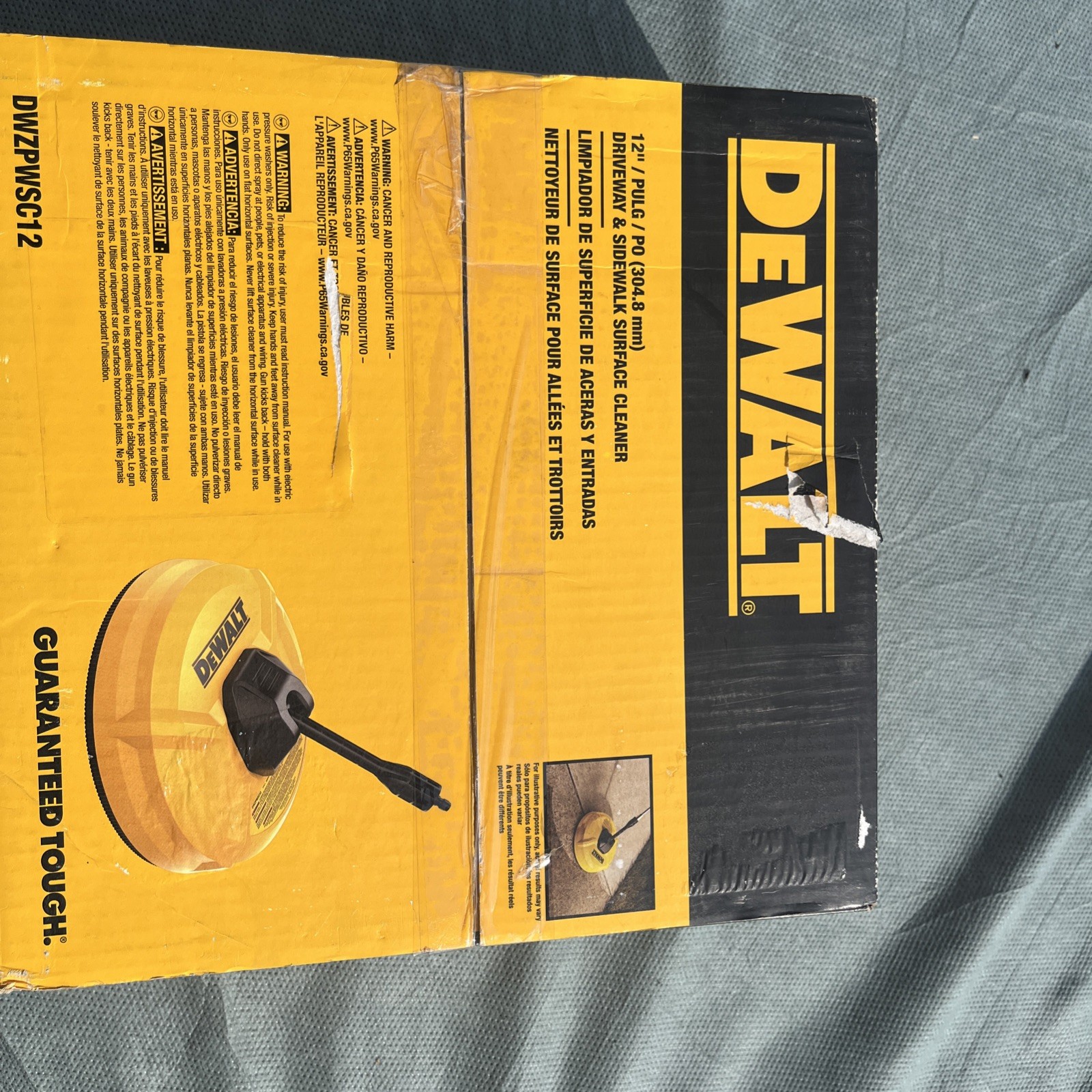 DeWalt DWZPWSC12 12 in Rotating Driveway And Sidewalk Surface Cleaner