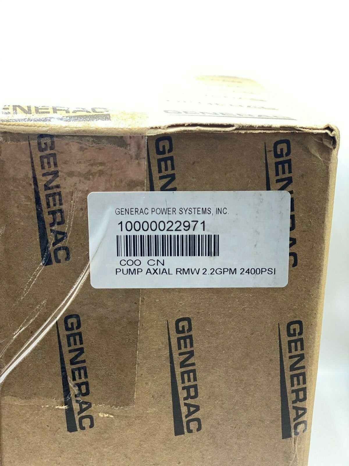 10000022971 GENERAC PRESSURE WASHER PUMP 2400PSI Generac, Briggs, Craftsman