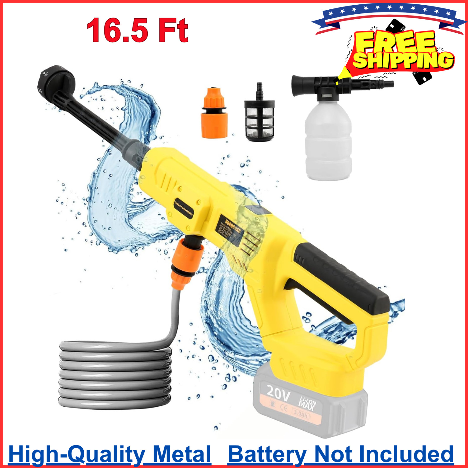 Cordless Cleaner Tool for Dewalt 20V Max Battery, Portable Handheld Car Cleaner