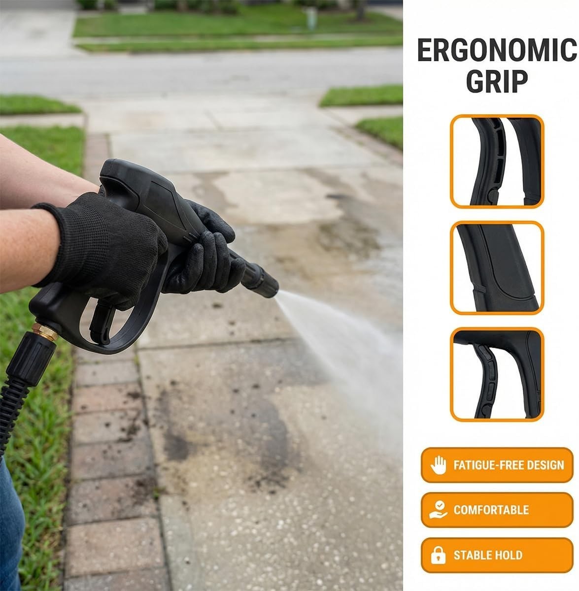 High Pressure Washer Gun 4350 PSI Car Cleaning Sprayer 1/4 Quick Connect M22-14