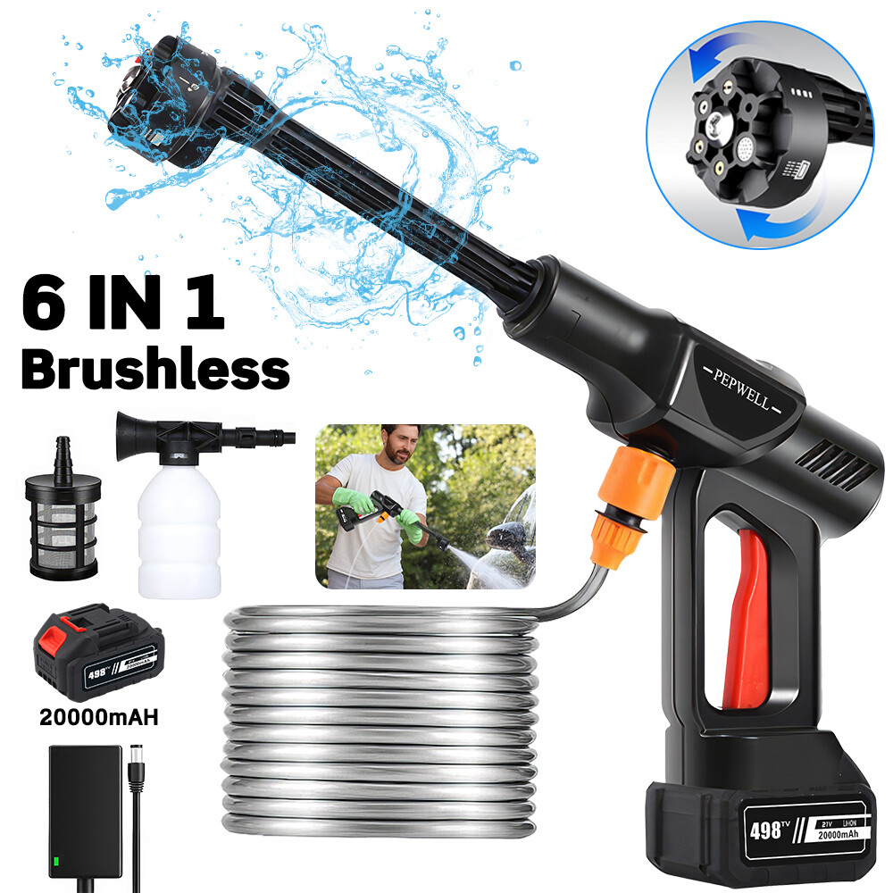 Portable Cordless Car High Pressure Washer Jet Water Wash Cleaner Gun w/ Battery