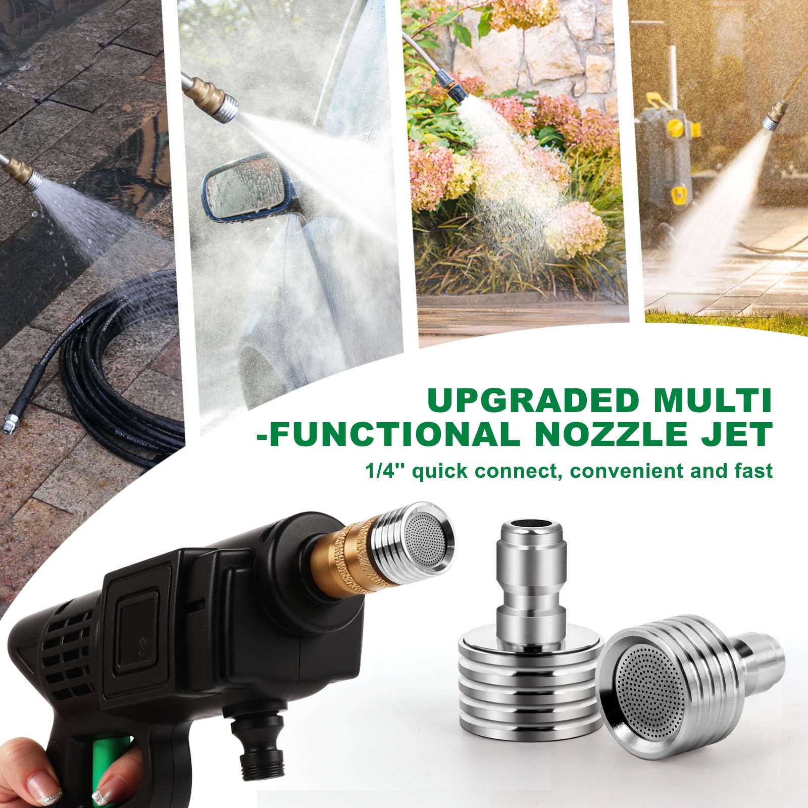 60FT Sewer Jetter Kit for Pressure Washer, 5800PSI Drain Cleaner Hose 1/4 Inc…