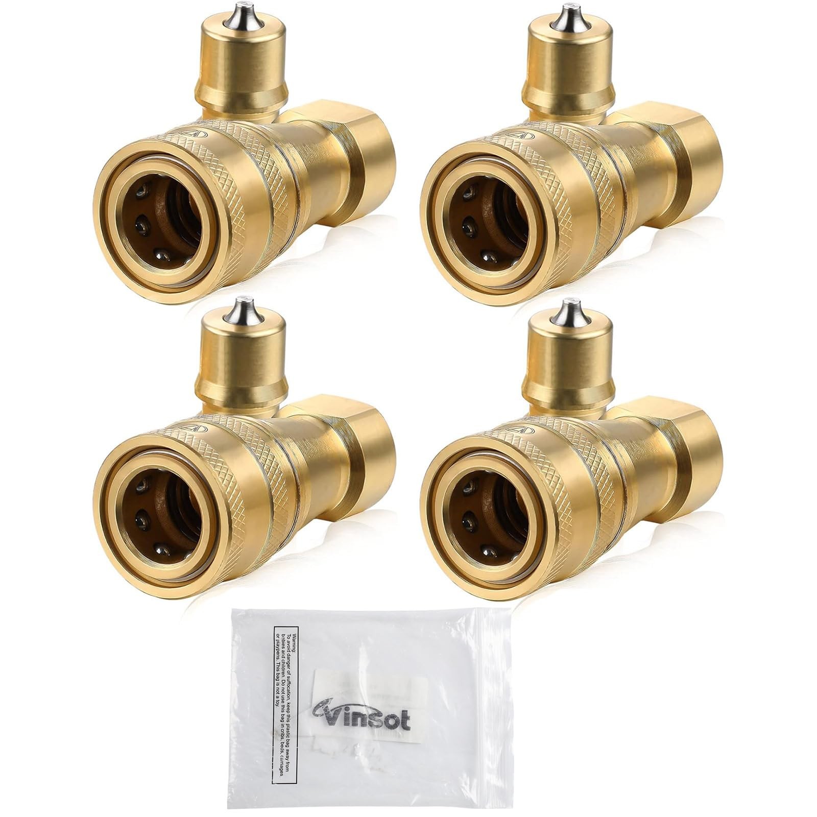 4 Set 1/4″ Quick Disconnect Coupler Valve for Carpet Cleaning Wand Truck Moun…
