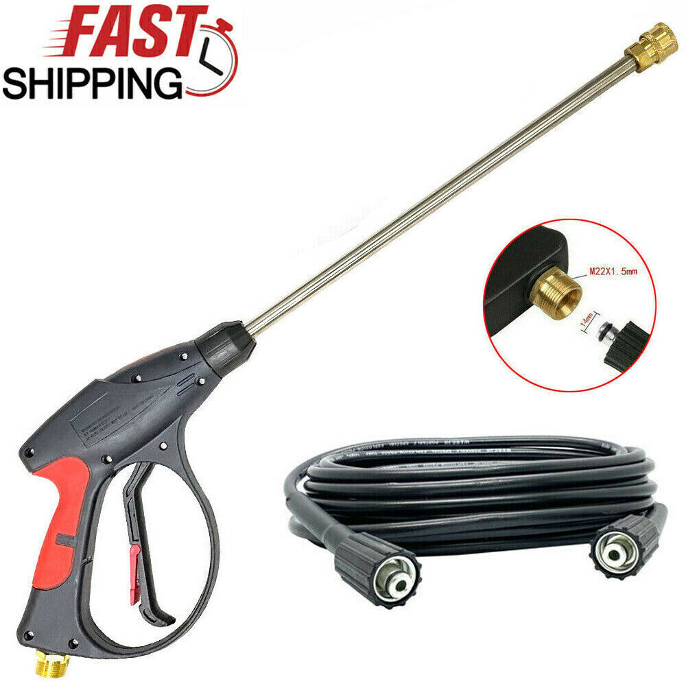 High Pressure 4000PSI Car Power Washer Gun Spray Wand Lance Nozzle and Hose Kit