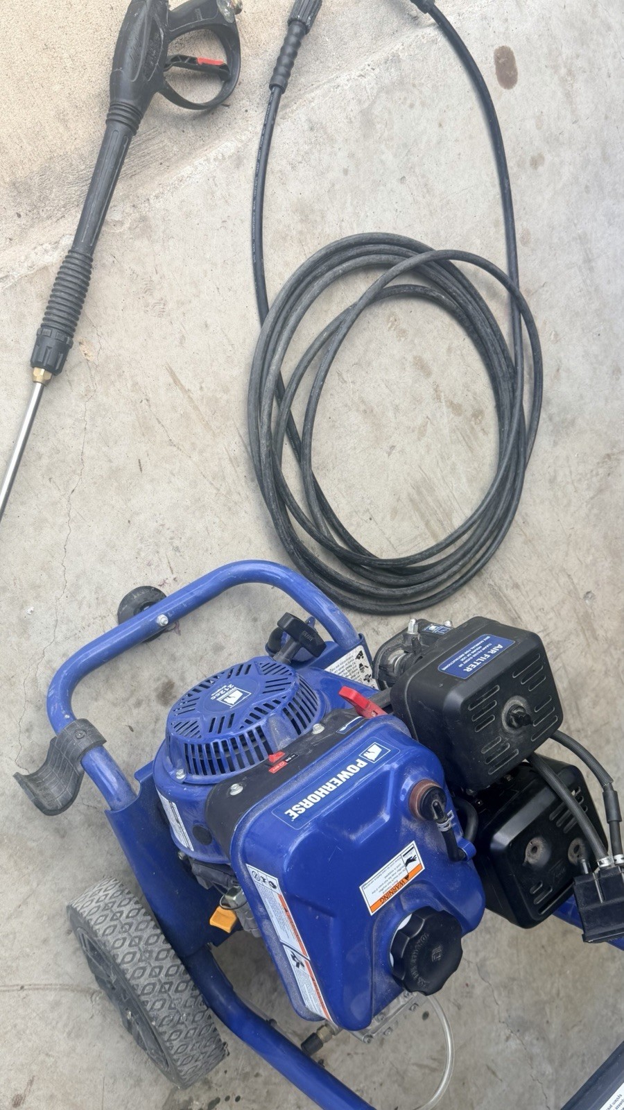 Powerhorse 3200 PSI Gas Cold Water Pressure Washer 196cc QC w/ Hose, Gun, Wand