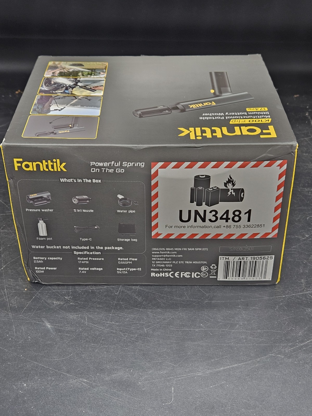Fanttik K100 Flip Portable Cordless Sprayer Foldable Pressure Washer