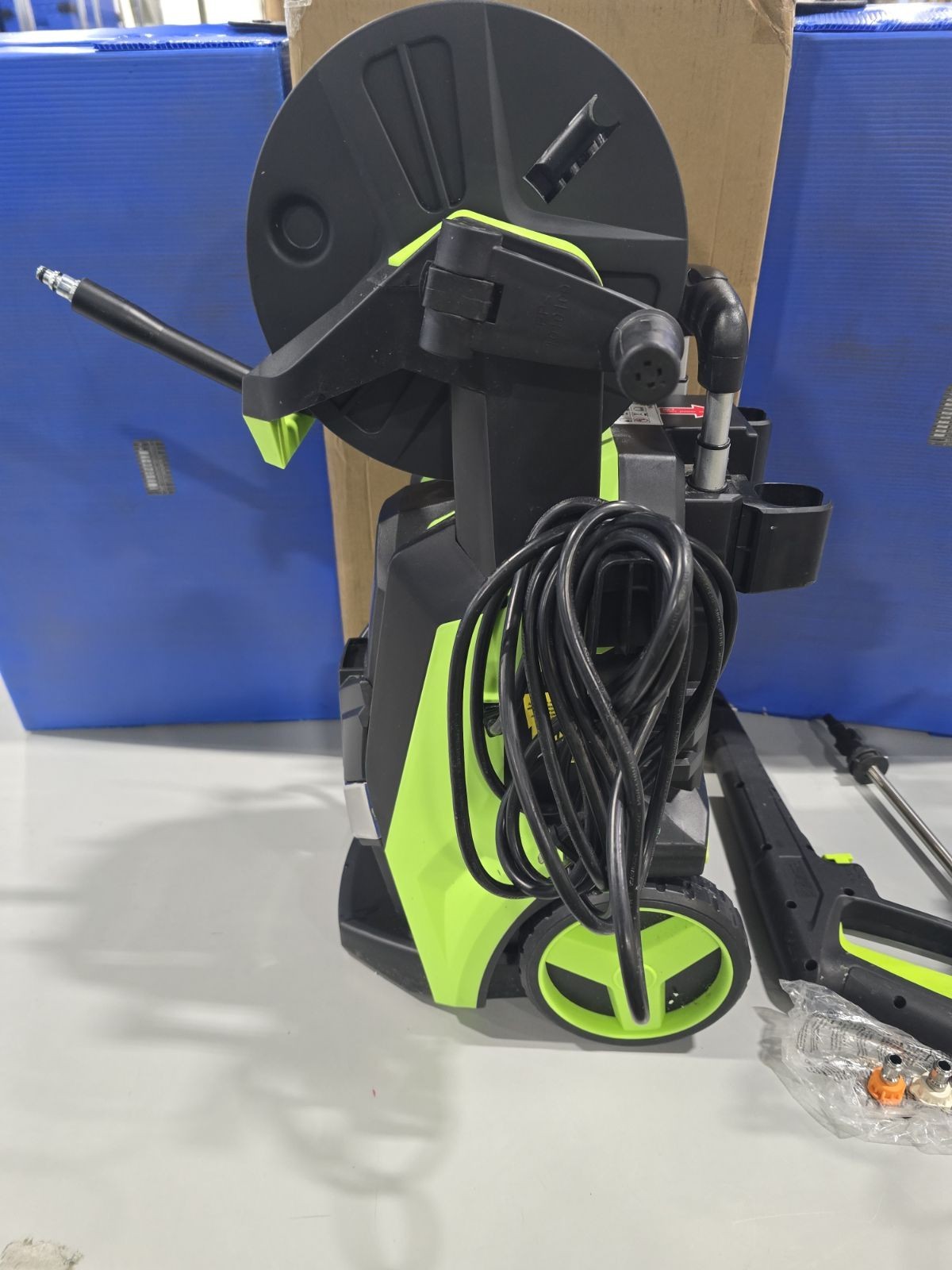ELECTRIC PRESSURE WASHER, 3800PSI MAX 2.6GPM SMART HIGH PRESSURE – GREEN