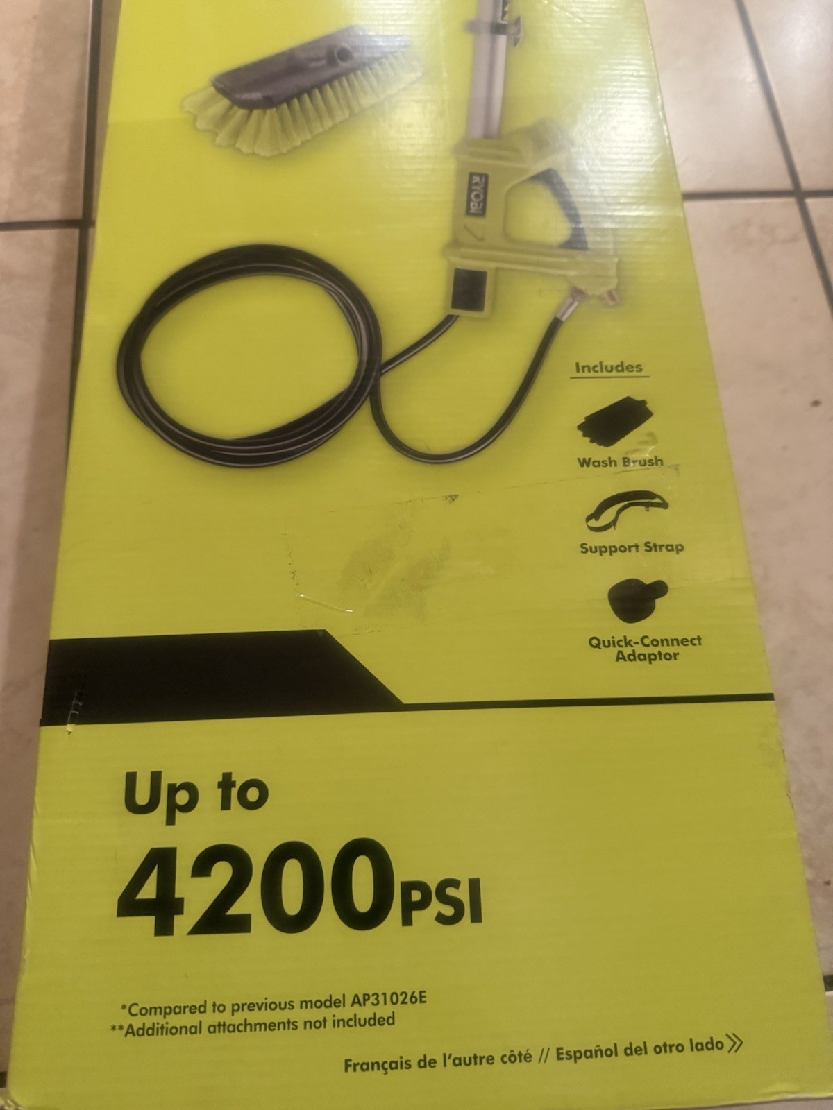 Ryobi 18 ft. Extension Pole with Brush for Pressure Washer-Model# RY31EP26