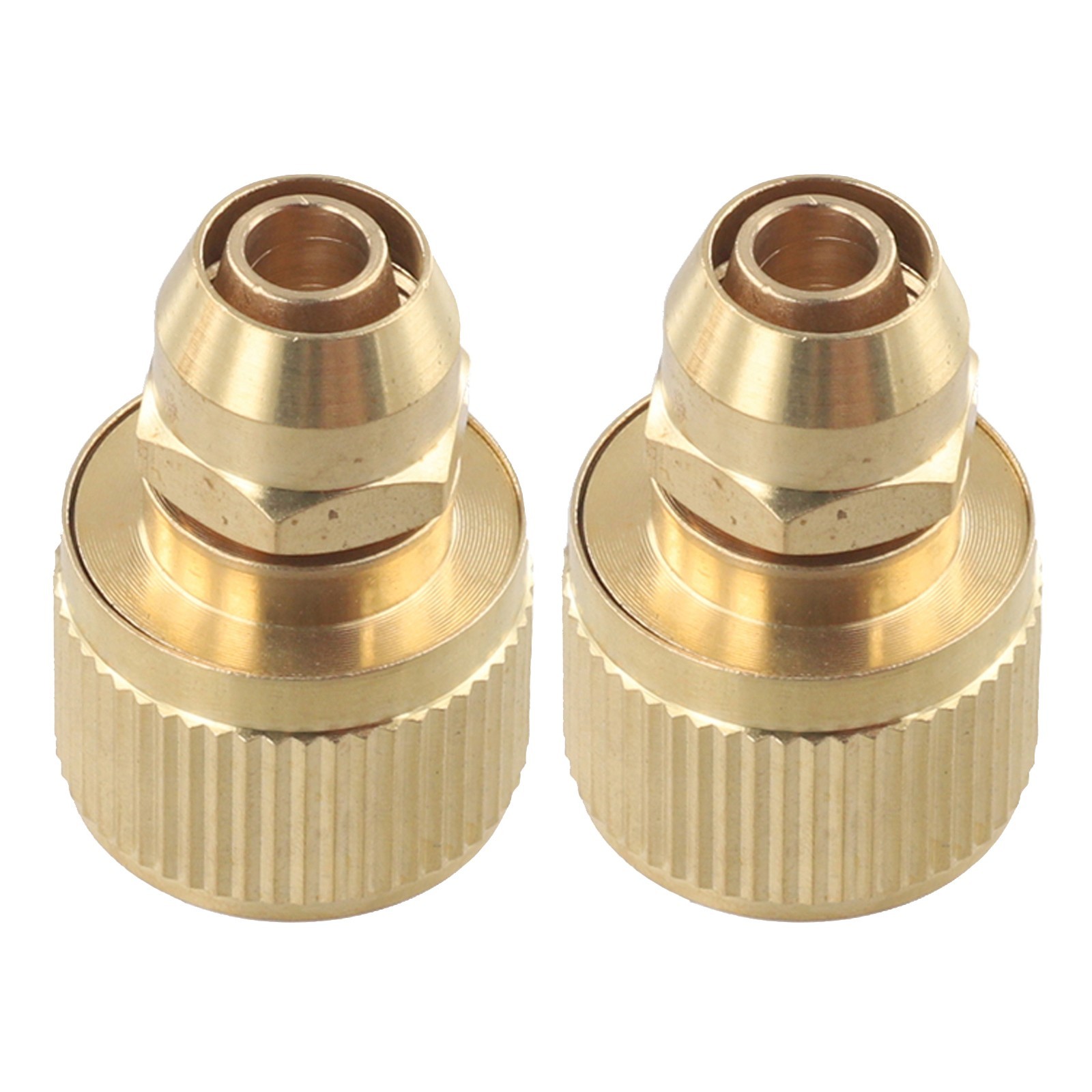 Expandable Hose Repair Adaptor 2 Pack Brass Connectors for 3/8 Inch Hoses