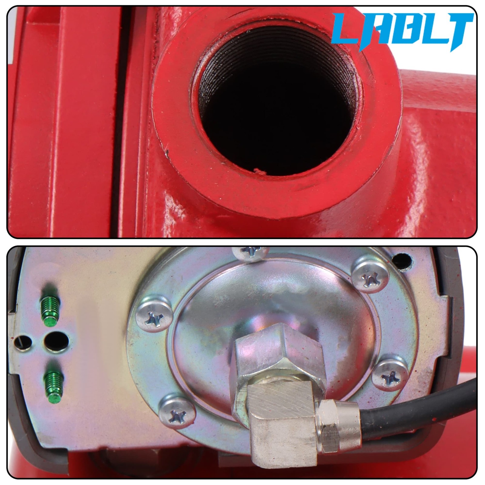 LABLT 1HP 23GPM Dual Voltage 115/230 Volt Cast Iron Shallow Jet Pump Red 602208