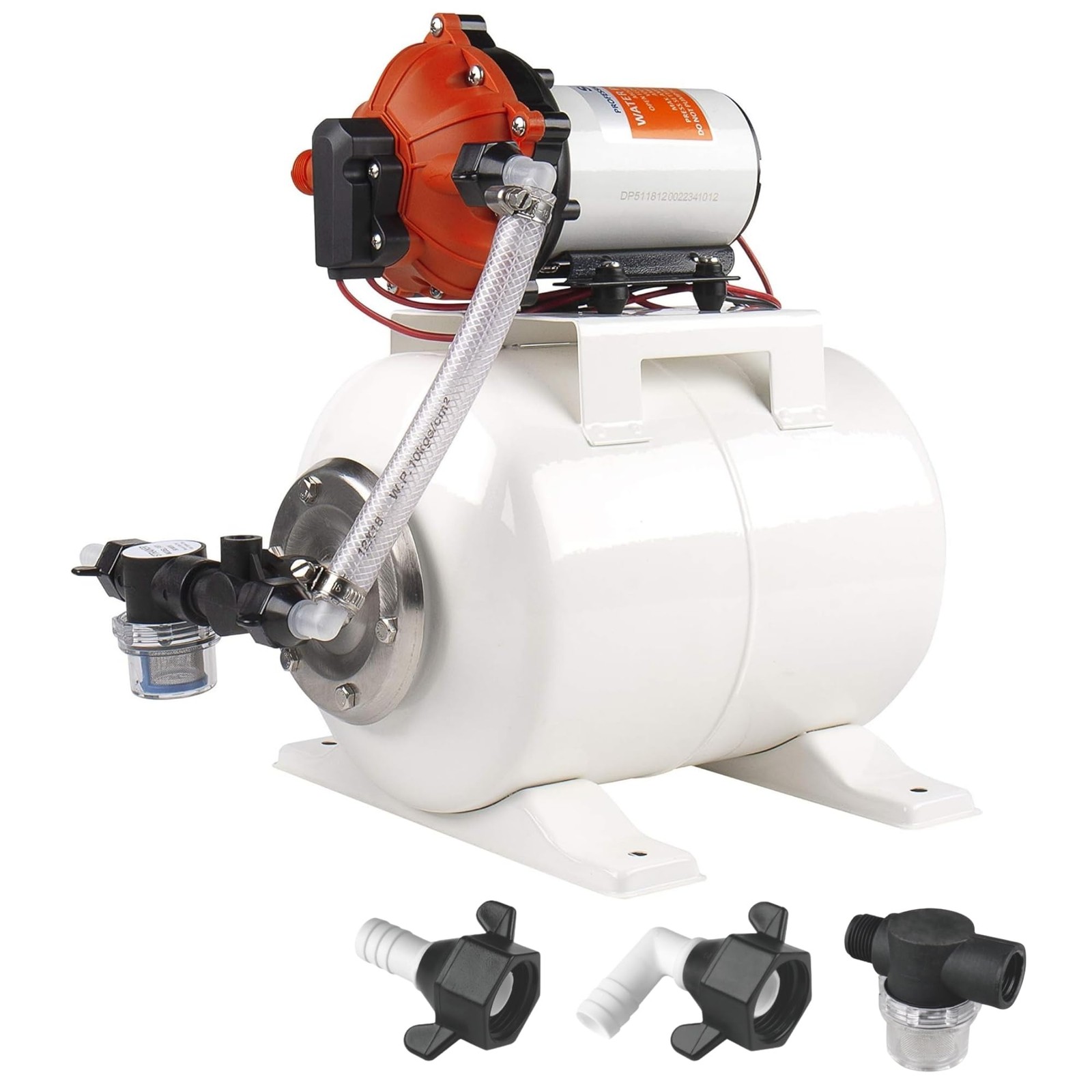 SEAFLO Marine Water Pump 12 V DC 60 PSI 5.5 GPM 2 Gallon Accumulator Tank Sys…