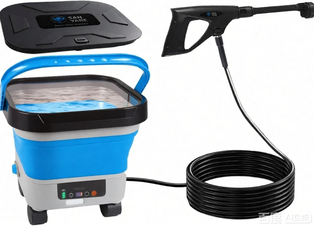 Cordless Portable Pressure Washer, 1200 PSI, 6 Nozzles, 3.4 Gallon Tank