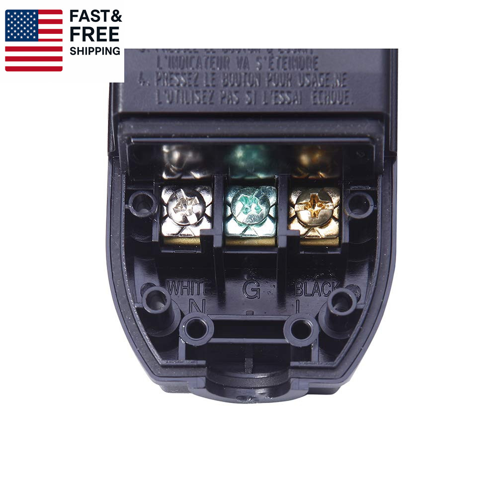Replacement GFCI Plug for Pressure Washer Pool Pump 15Amp 3 Prong Circuit Break