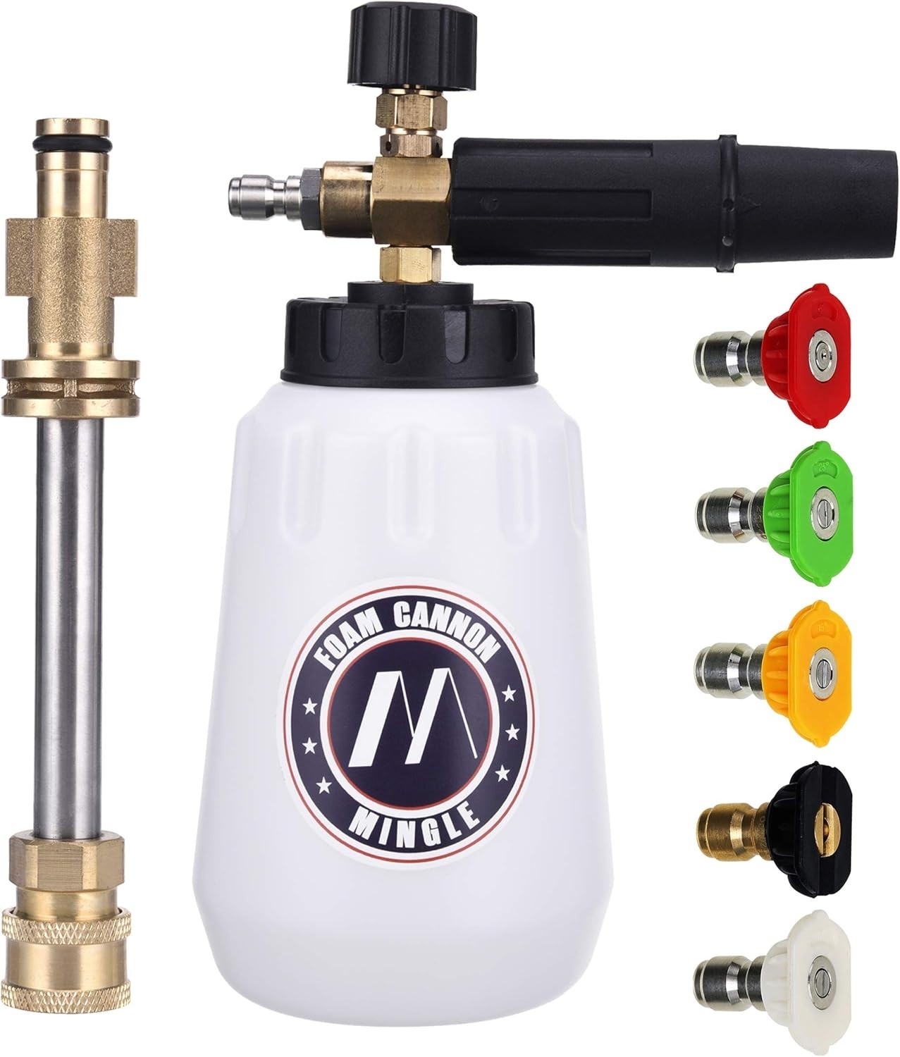 High Pressure Foam Cannon 5.3 GPM Flow Rate Ideal for Car and Motorcycle Washing