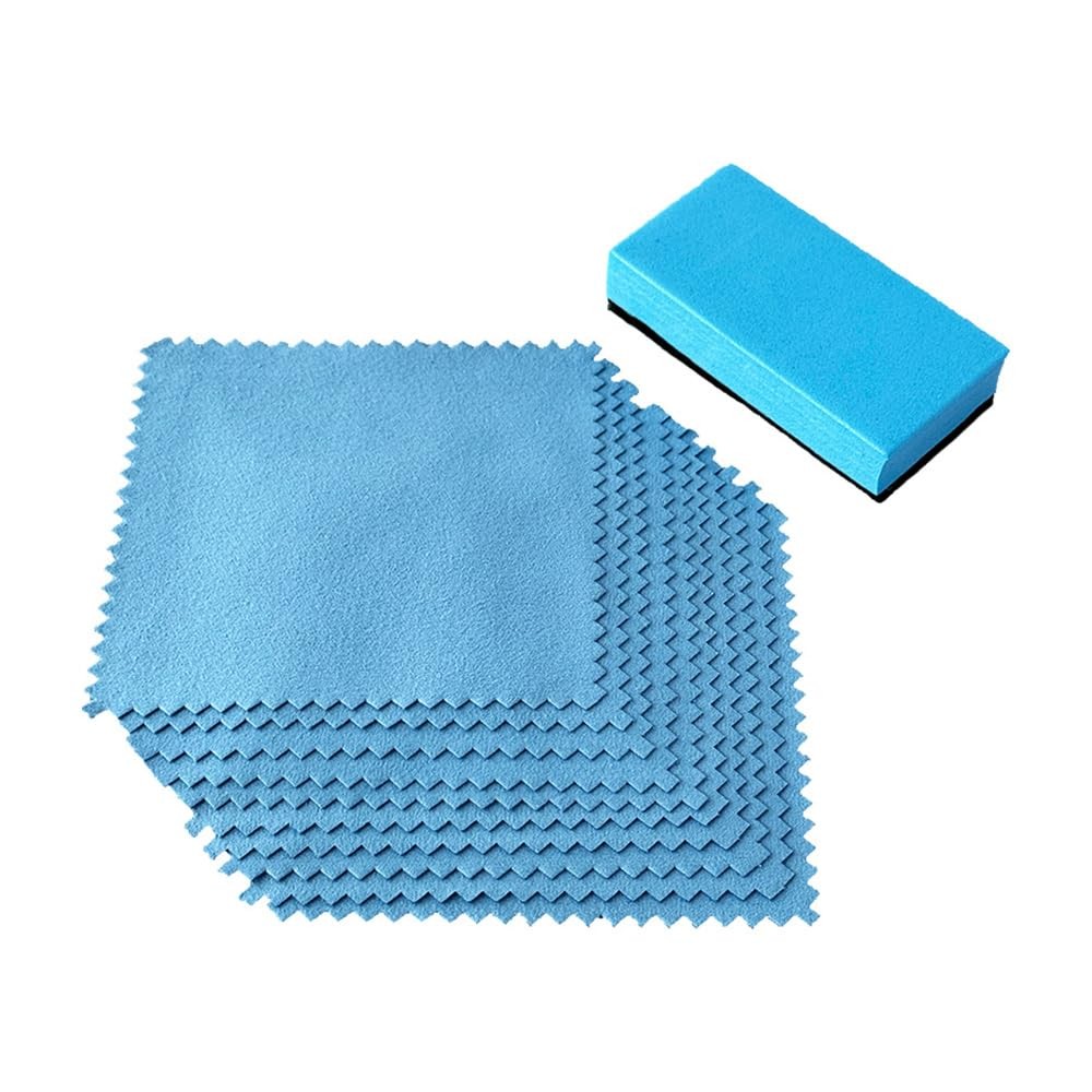 Microfiber Suede Applicator Cloths with Pad, 10-Pack, 4×4 inch,…