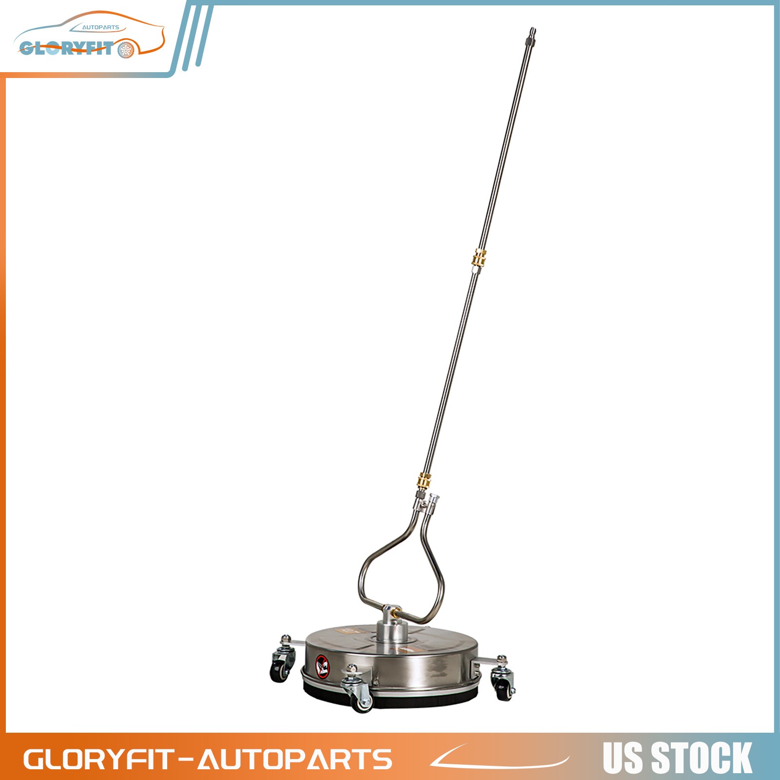 13.7″ Pressure Washer Surface Cleaner with 4 Wheels Stainless Steel Brand New