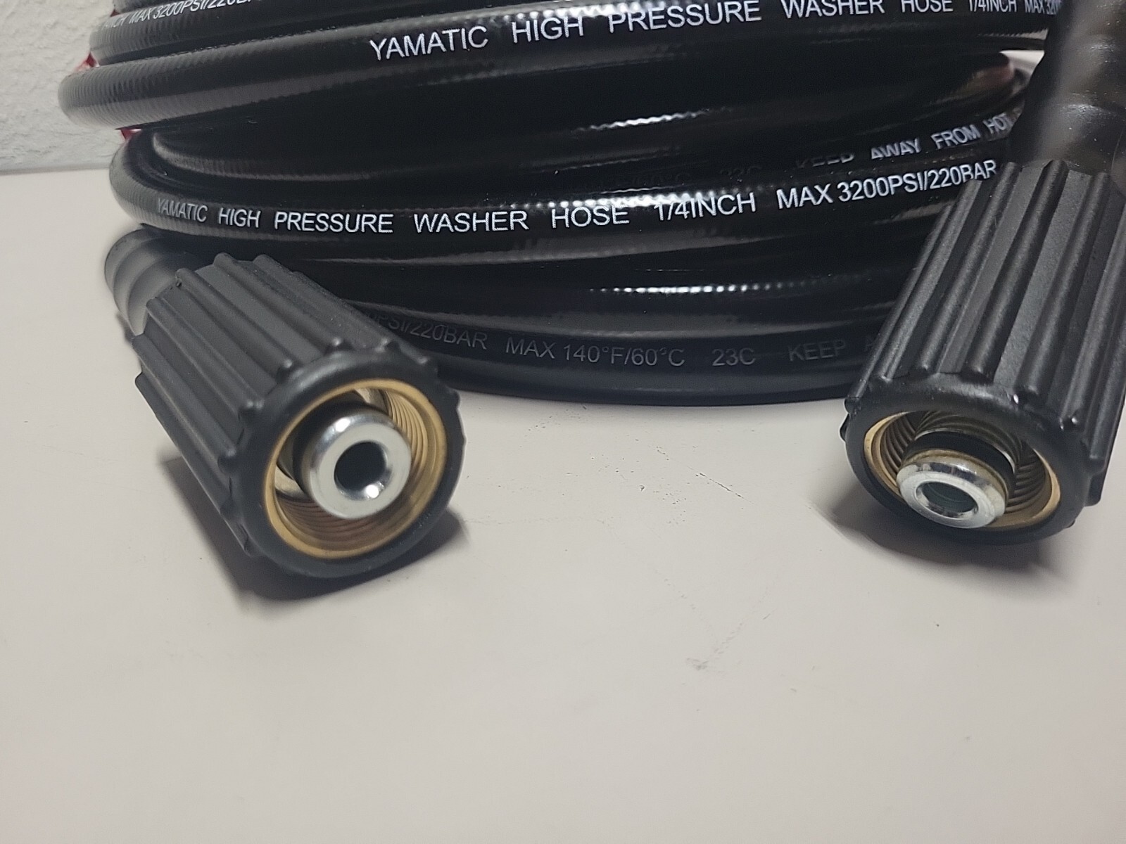 Yamatic Premium Non Marking 50 FT High Pressure Washer Hose A 1/4″