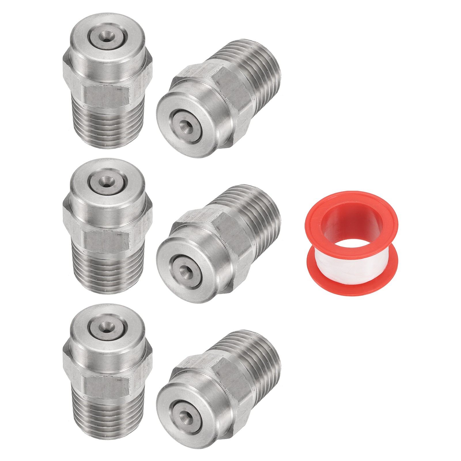 6Pcs Threaded Nozzle Tips with 1.236mm Orifice 1/4″ Male NPT 0 Degree