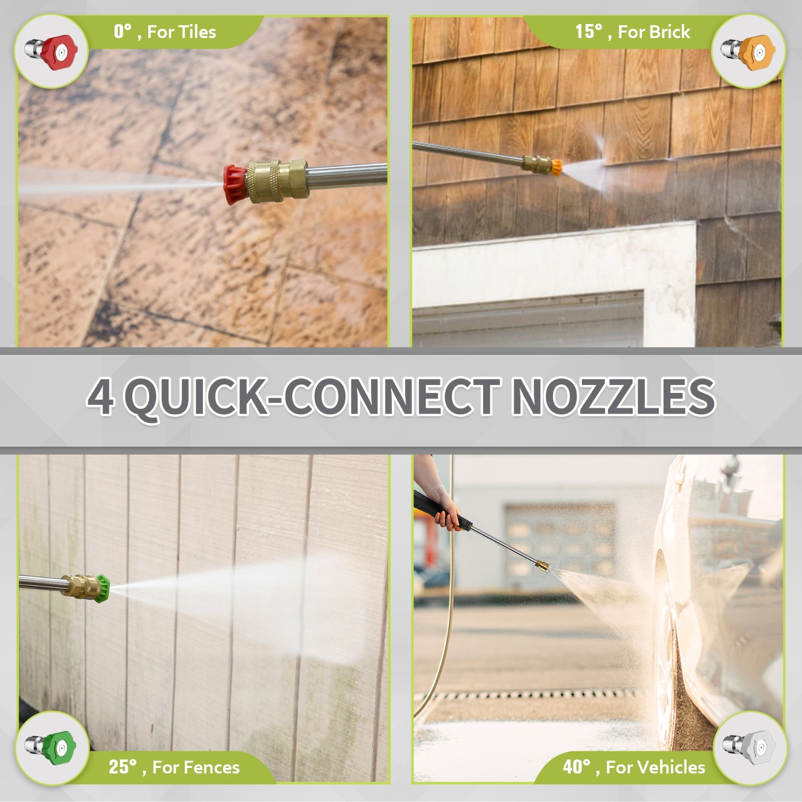 Pressure Washer 4200PSI 3.7GPM, Foam Cannon, 4 Nozzles, for Home Cleaning
