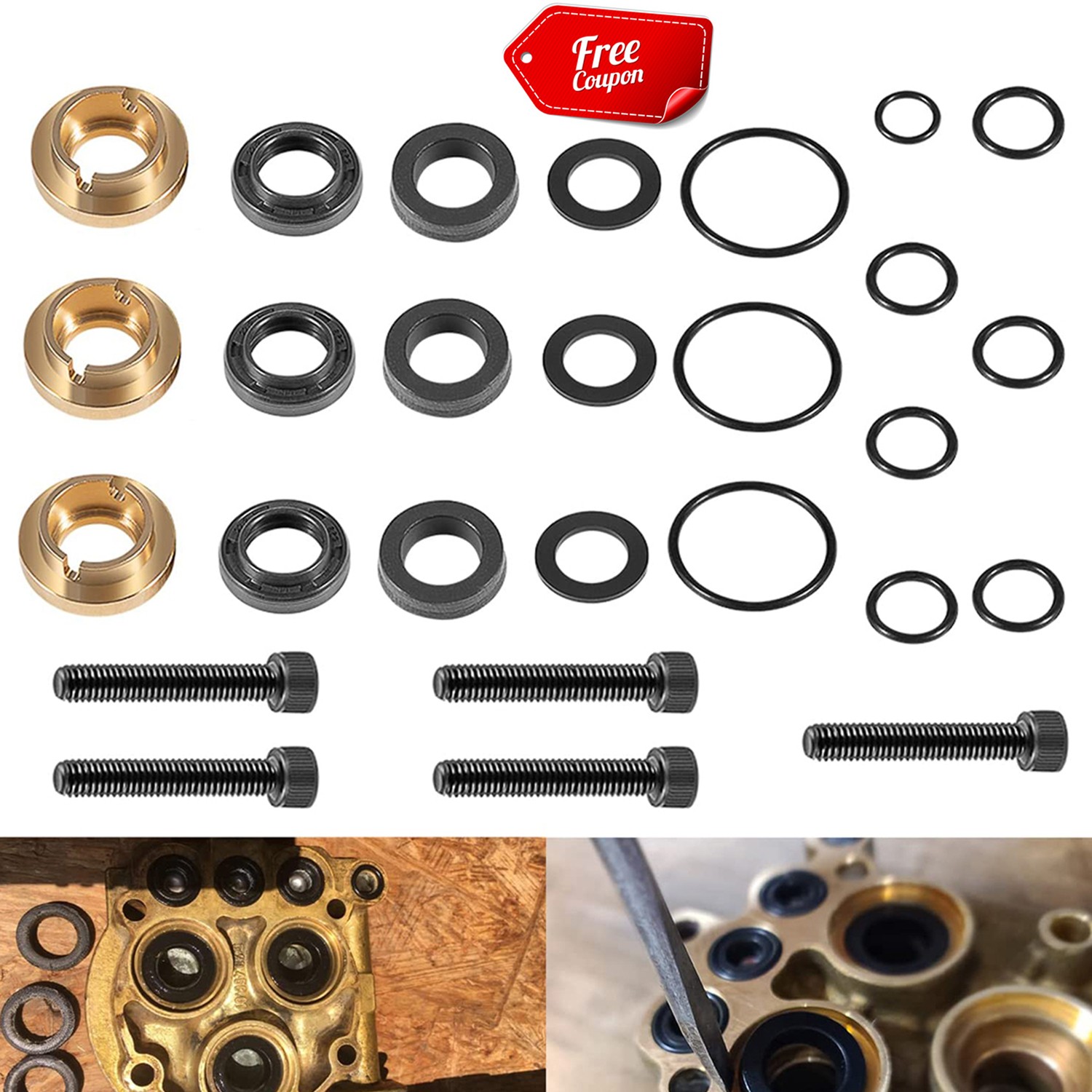 Complete Pressure Washer Seal Kit for Briggs Stratton 190595GS 190711GS 193807GS