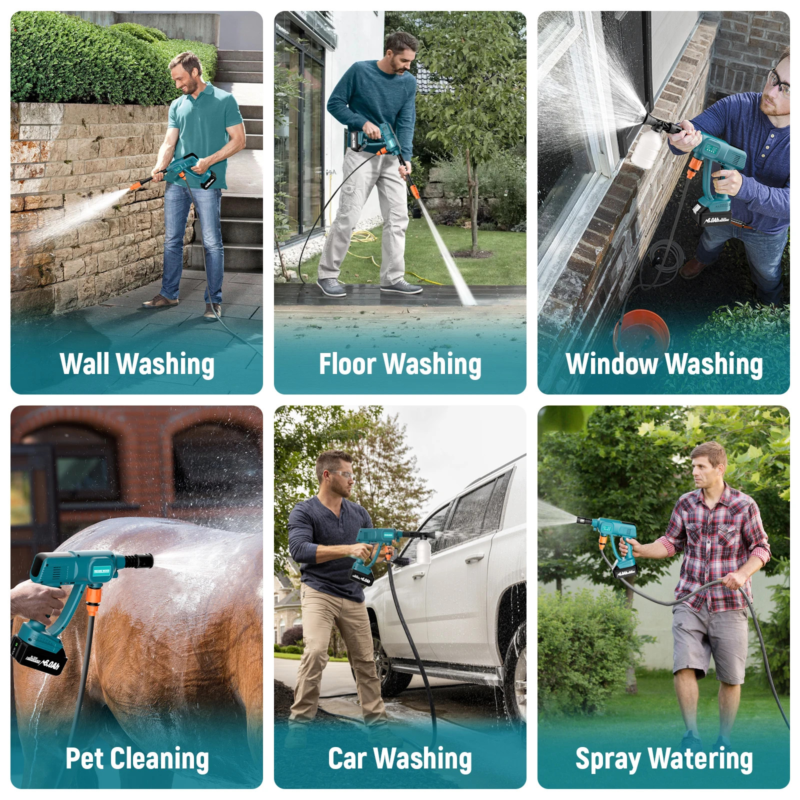 Cordless High Pressure Washer Gun for Makita 18V – No Battery Car Cleaning Tool