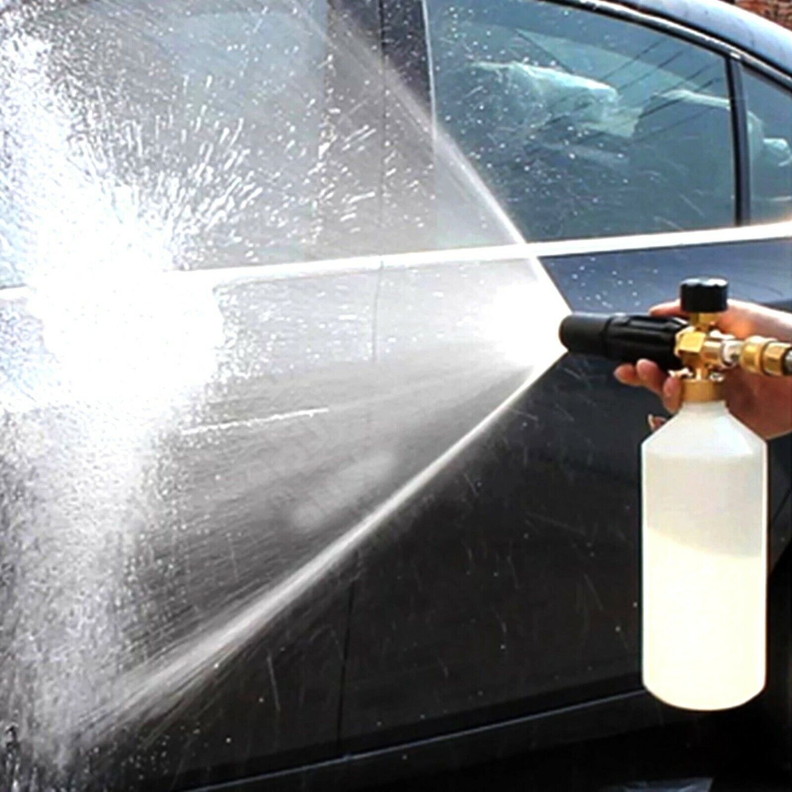 1/4″ High Pressure Washer Snow Foam Cannon Lance Gun 1L Bottle with 5 Nozzle Kit