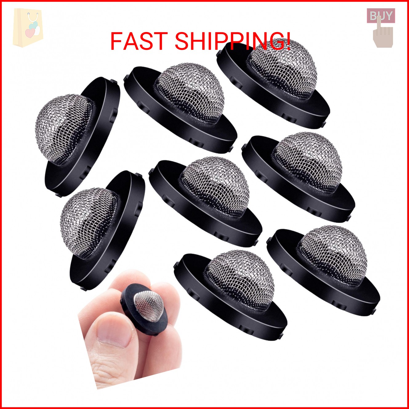 VARMDUKKE 8PCS Hose Water Filter Washers, Inlet Hose Washer with Screen