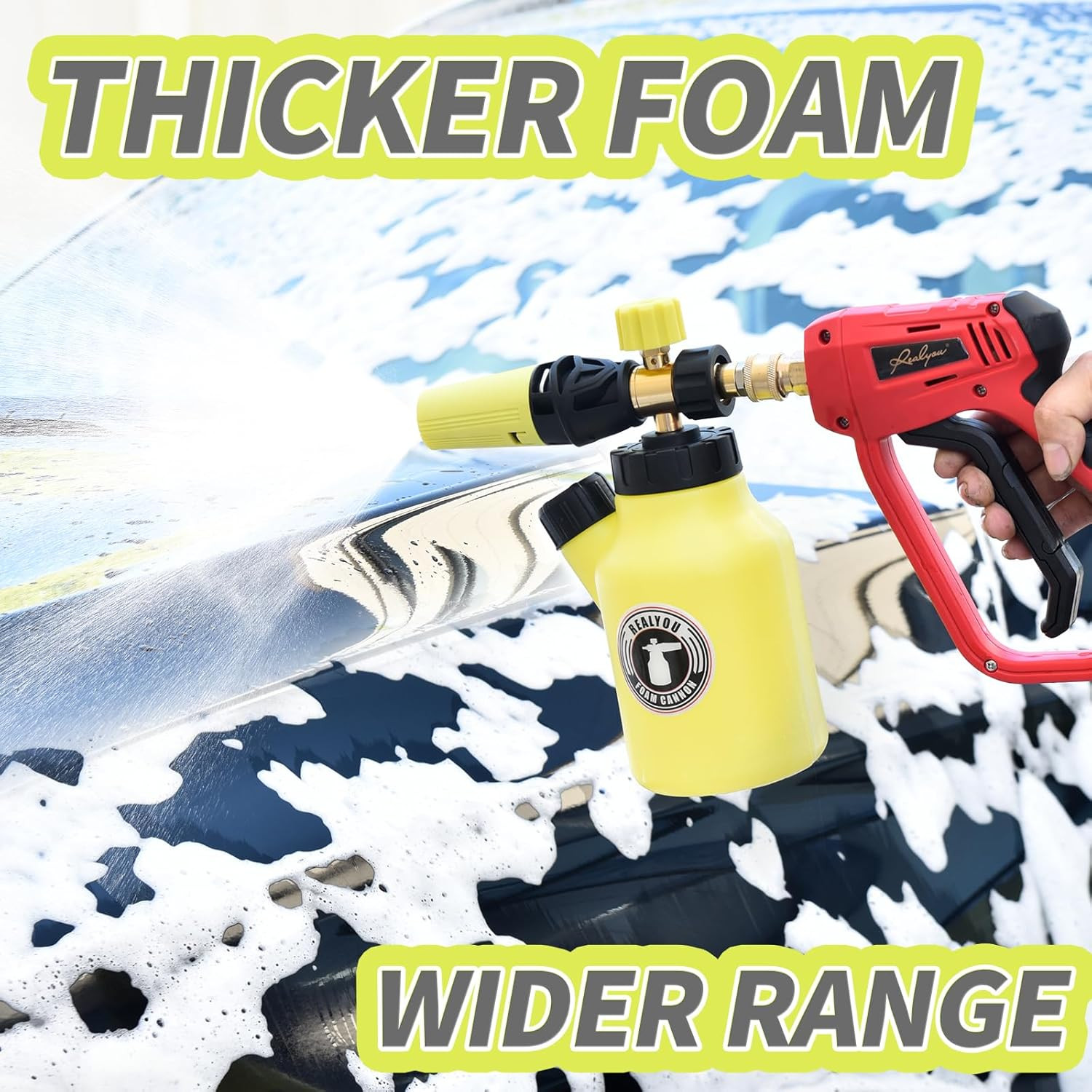 Foam Cannon for Pressure Washer up to 4500 PSI, Premium Foam Sprayer with Easy F