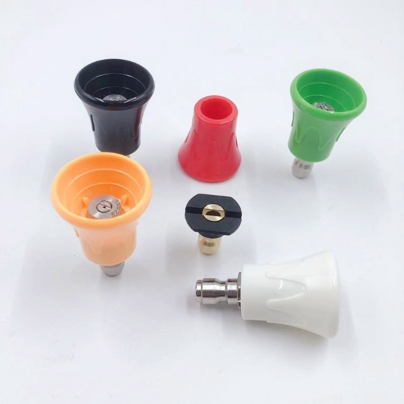 5PcsHigh Pressure Washer Nozzle 1/4 Quick Connect Plastic Metal Design Tips