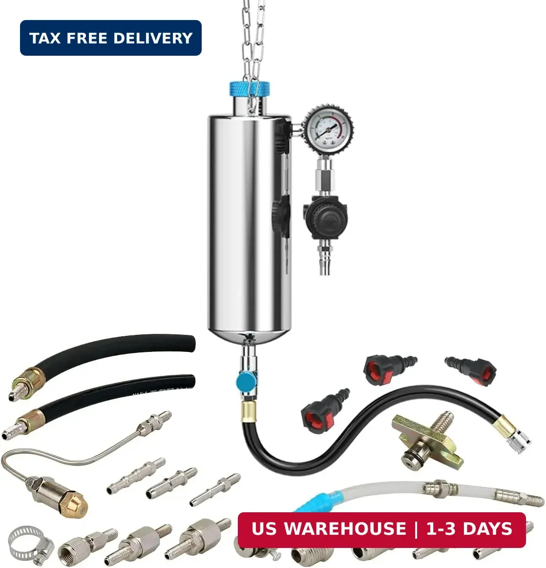 Fuel Injector Cleaner Tool Kit 1000ML 150PSI Disassembly-Free Fuel Injection Sys