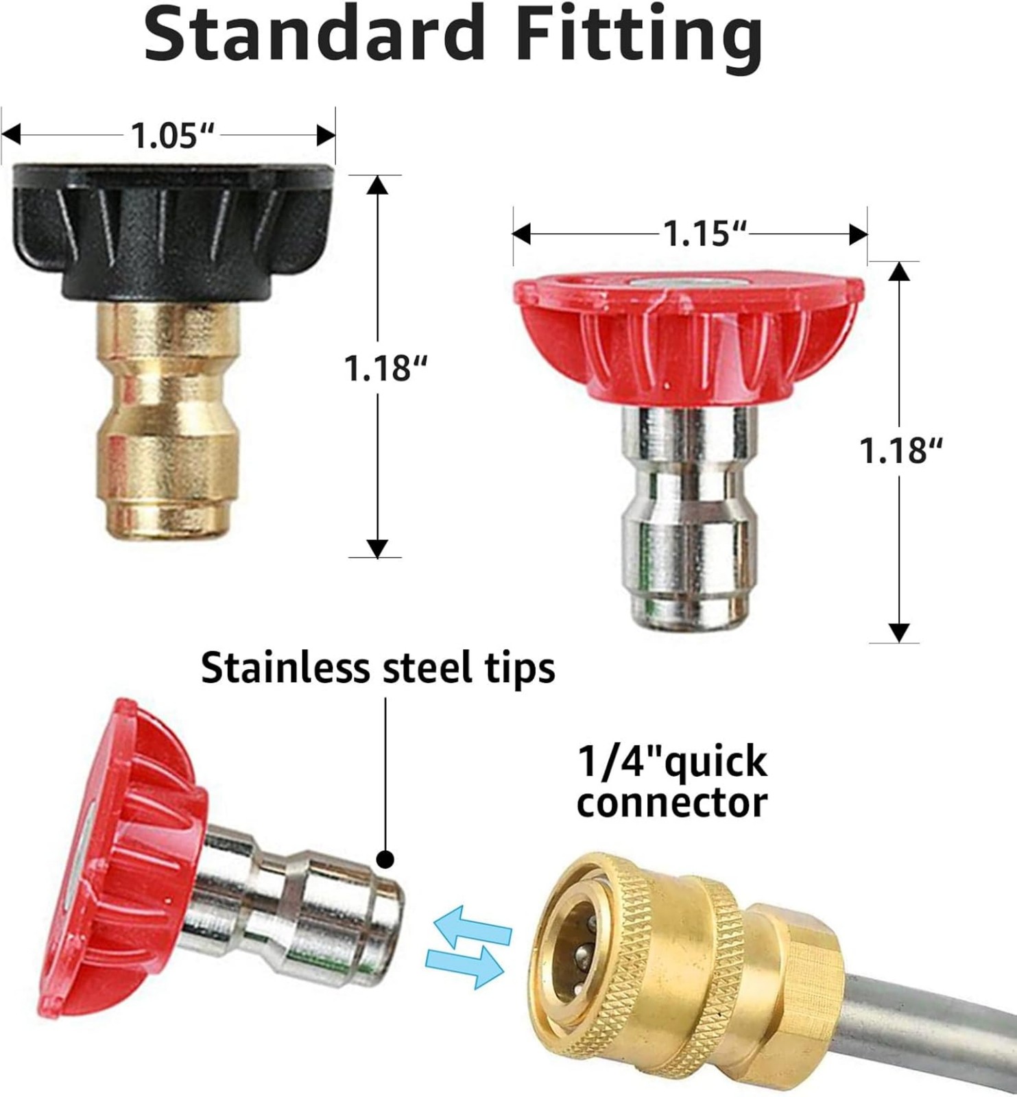 Heavy-Duty Spray Wand 3000PSI Durable Brass & Stainless Steel