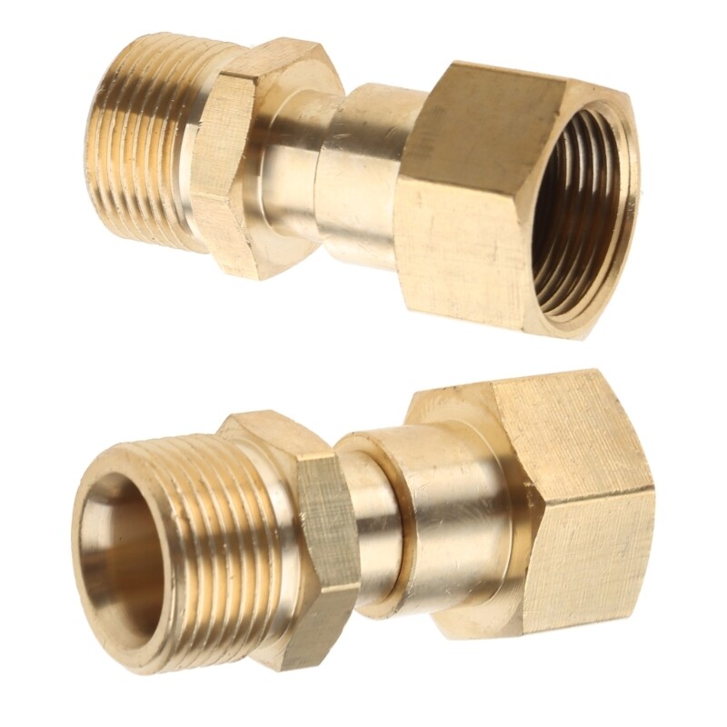 Industrial High Pressure Washer Rotating Joint Connector M22 360 Degree Rotation