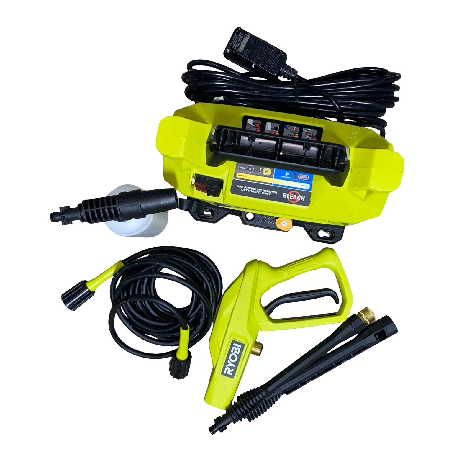 RYOBI 1800 PSI 1.2 GPM Electric Pressure Washer Portable Outdoor Cleaner READ