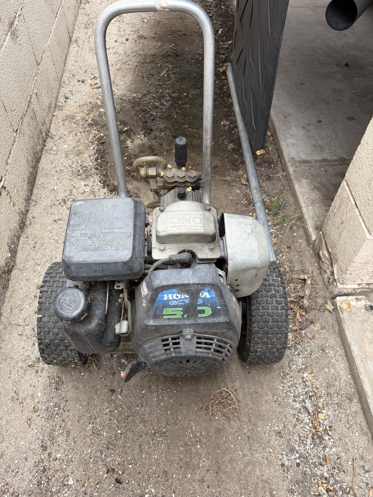 Honda Gasoline Cold Water Pressure Washer with Wheels, Black/Silver