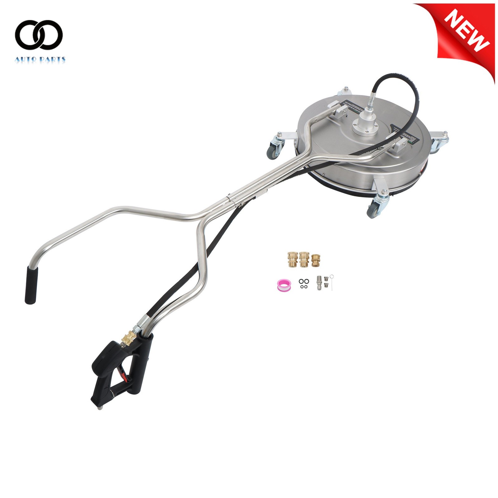 Quick Connect Pressure Washer 20″ Surface Cleaner 6000 psi w/ Handles & Wheels