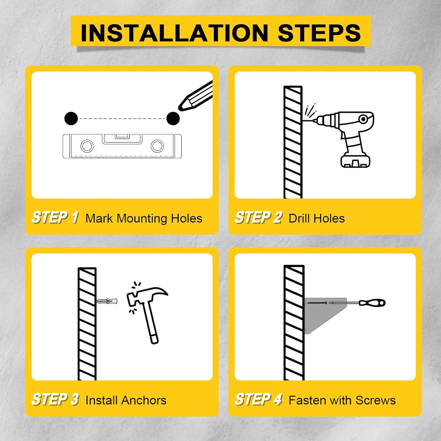 Pressure Washer Gun & Foam Cannon Holder with 1/4 Inch Quick Connector, Wall-…