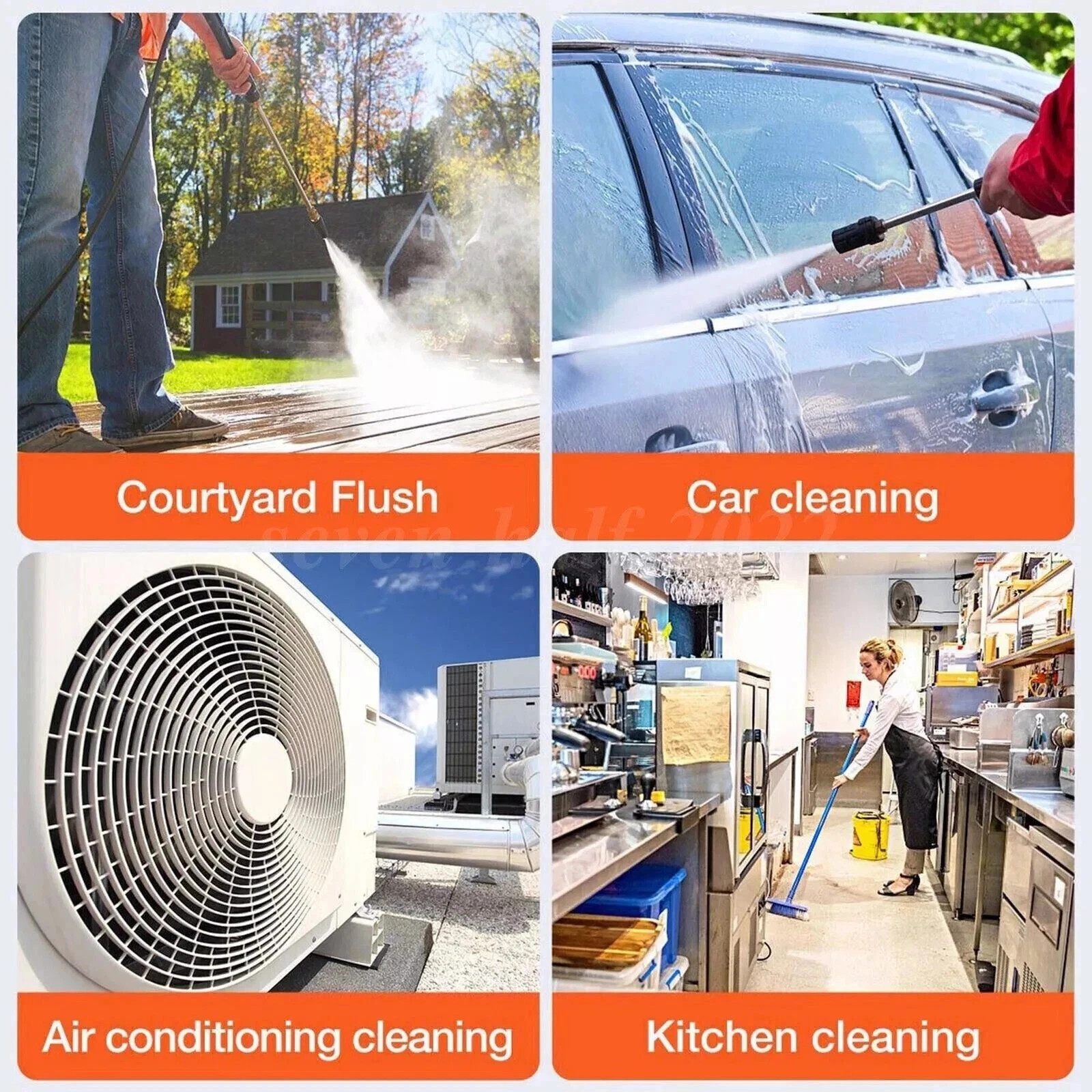 6 IN 1 Cordless Electric High Pressure Water Spray Gun Car Washer Cleaner NEW